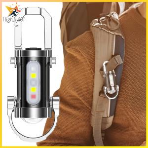 Mini Flashlight Multifunctional COB LED Keychain Flashlight Ultralight Camping Flashlight for Outdoor Emergency