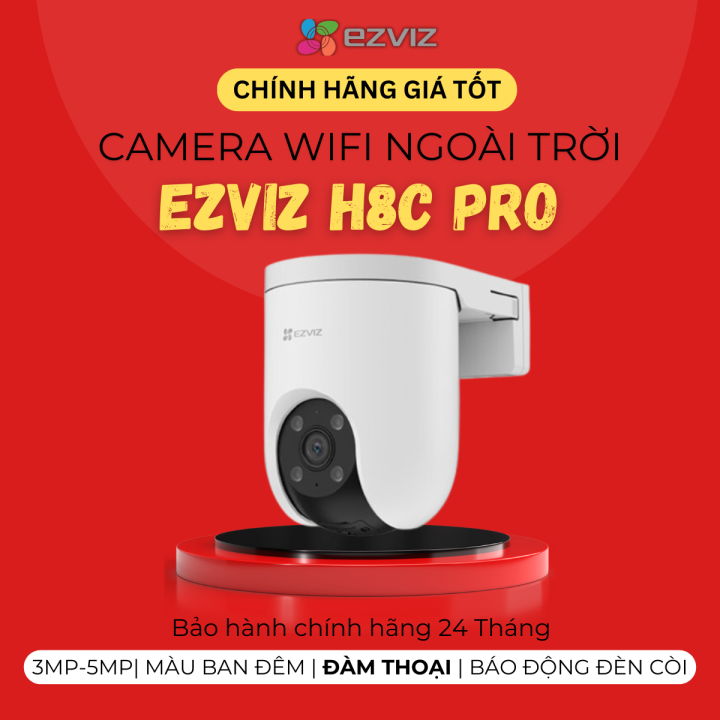 Camera Wifi Ngoài Trời EZVIZ H8C Pro 2K - Đàm Thoại 2 Chiều - Màu Ban Đêm - Báo Động Đèn Còi