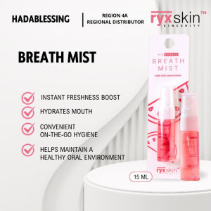 INSTANT FRESH BREATH ANYTIME RyxSkin Refresh Breath Mist Watermelon Mild Mint 15ml Oral Spray
