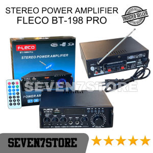Amplifier Power 2000 Watt Full Bass Fleco BT-198B PRO Audio Penguat Suara Full Bass & Treble | Ampli ORIGINAL FLECO BT 198B PRO Power Amplifier Bluetooth Karaoke + Mp3 player + FM Radio