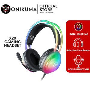 ONIKUMA X29 RGB Gaming Headset with Microphone Gaming Headphone with mic Noise Cancel ONIKUMA Gaming Headset