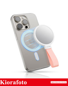 KIORAFOTO Magnetic Makeup Mirror Phone Ring Cellphone Magsafe Accessories For Apple iPhone 16 15 14 13 12 11 Pro Max Plus & More Smartphones