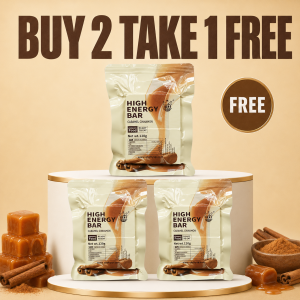 High Energy Bar – Caramel Cinnamon Flavor 120g | Sweet & Spiced Snack for Energy Fitness & Daily Boost