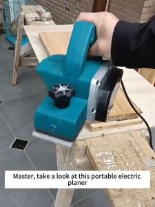Electric Wood Planer 1400W High-Power Motor Adjustable Depth Multifunctional Woodworking Tool