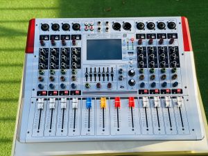 Mixer liền công xuất KV8 Pro 8 Kênh tặng 20 dây loa Là bàn trộn âm thanh cao cấp 3 trong 1 đẩy công xuất liền vang DSP