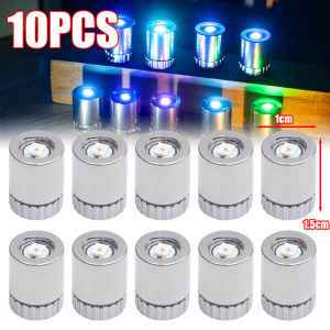 【Snuggery】10Pcs Rotating Illuminated Miniature LED Button Lights Bead for Party Bar Atmosphere Decoration Mini Electronic Small Colored Lamp