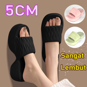COD F806 | Sandal Wedges Wanita Dewasa Tinggi 5cm | Sendal Selop Wanita Kekinian | Sandal Wanita Anti Slip Modis Terbaru | Sandal Wedges Viral