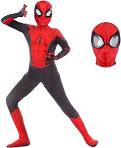 HIKAYA Spiderman Costume for Kids Spiderman Suit Kids Children Superhero Cosplay far-from-Home Bodysuit Lycra Spandex Zentai suit 3D Style