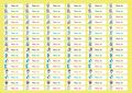 1 tờ sticker 96 cái in tên dán bút cho bé với nhiều hình ngộ nghĩnh đáng yêu. 