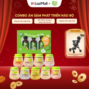Combo Ăn Dặm Mămmy cho bé 6 tháng gồm 9 loại hạt mix sẵn và set 3 dầu 30ml bổ sung dinh dưỡng giúp phát triển não bộ
