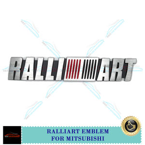 RalliArt 3D Metal Emblem Badge Decal for Mitsubishi - Stick-On (Aluminum)
