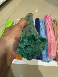 ลวดกำมะหยี่ สำหรับงานประดิษฐ์ สำหรับงานฝีมือ ดอกไม้ทำมือ สีสดใส น่ารัก DIY100เส้น