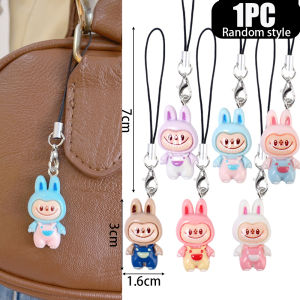 🔥ขายดี🔥Labubu ของเล่น3D สร้างสรรค์เรืองแสงพวงกุญแจห้อยกระเป๋าตกแต่งพวงกุญแจรถของเล่นรูปแกะอะนิเมะน่ารัก