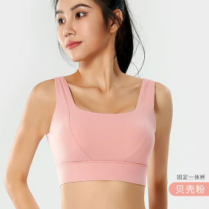 Sports bra integrated womens shock-absorbing running fitness vest high-intensity outdoor training yoga bra summer