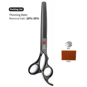 Sangelar 7.5 inch Pet Grooming Scissors 40%-55% Thinning Rateand Others Ideal for Dog and Cat Hair Professional Pet Care Tool Essential for Groomers