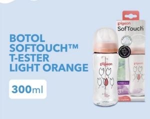Botol Susu PIGEON Wide Neck T Ester 200ml 300ml Nipple Peristaltic Plus SofTouch