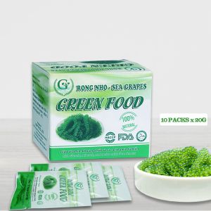 Rong nho tách nước GREEN FOOD hộp 200gram (gồm 10 gói 20gram) + tặng kèm chai xốt mè rang 180 ml