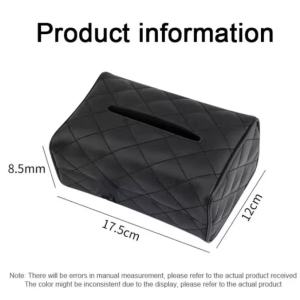 Universal Car Tissue Box Cover Holder Leather Napkin Holder Sun Visor Hanging Storage Box p2560