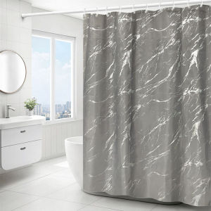 BEAUTYMASS Luxury Shower Curtain Waterproof with Rod Bathroom Curtains Washable Cloth Fabric Shower Curtain