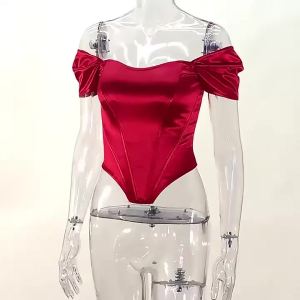 Spring Women Off Shoulder Strapless Camis Tanks Tube Tops Summer Bodycon Corset Crop Tops Tshirts y Solid Tees Female
