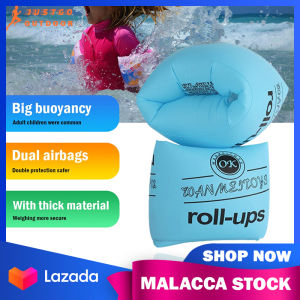 1 Pair Swimming Arm Ring Inflatable Double Air Bags Float Arm Bands Ring Safety Roll-Ups Rings Sleeves Thicken Swim Safety Aids Tools