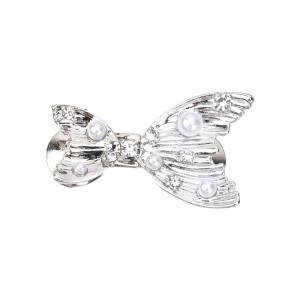 Waist Tightener For Jeans Fish Tail Shaped Clasp Removable Metal Buckles Glitter Pearls Detail