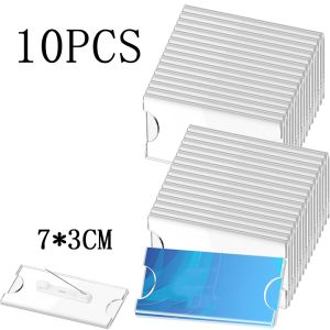 10Pcs Acrylic Name Badge Blank Insertable Nameplate With Pins For School Business Conferences​