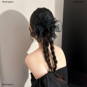 [COD] Modingdue Fashion Big Scrunchies Girls Black Hairties Ponytail Hold For Bun Hairstyle Hair Bands Hair Accessories For Women Headwear
