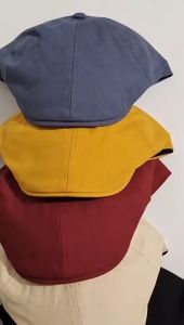 Newsboy Caps Painter Beret Hats Linen Gatsby Berets British Western Style Terrific Hat British Decorative Western Style Men Beret Pure Colors Men Hat for Fishing