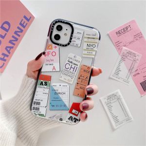 FOX Casing Samsung A03 A12 M12 A13 4G A22 4G A23 4G A32 4G M32 4G Case Silicon Ticket Airline Boarding Transparant