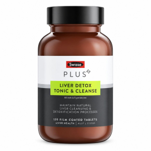 Swisse PLUS Liver Detox Tonic & Cleanse 120 Tablets Milk Thistle Support Natural Liver Health Australia