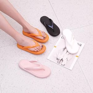 [Free Shipping] Luofu Thick-Soled Flip-Flops For Women Summer Outdoor Wear Non-Slip Wedge Heel High-Heeled Beach Sandals