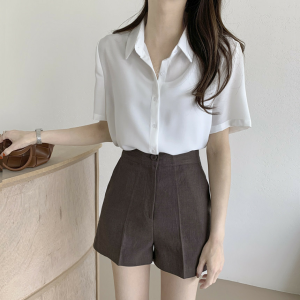 Short Sleeve Blouse For Women Loose Casual Shirt Top