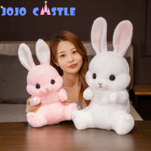 JOJO CASTLE 45/55cm Lovely Sitting Rabbit Plush Toys Kawaii Long Ear Bunny Plush Pillow Stuffed Soft Dolls Children Birthday Brinquedos Gift