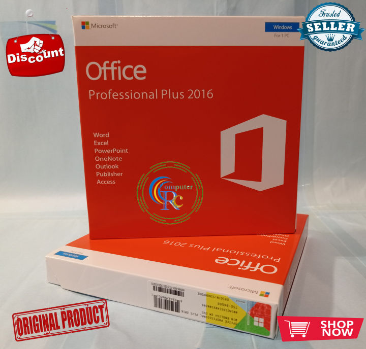 Microsoft Office 2016 pro plus Full Box Original Aktif Permanen