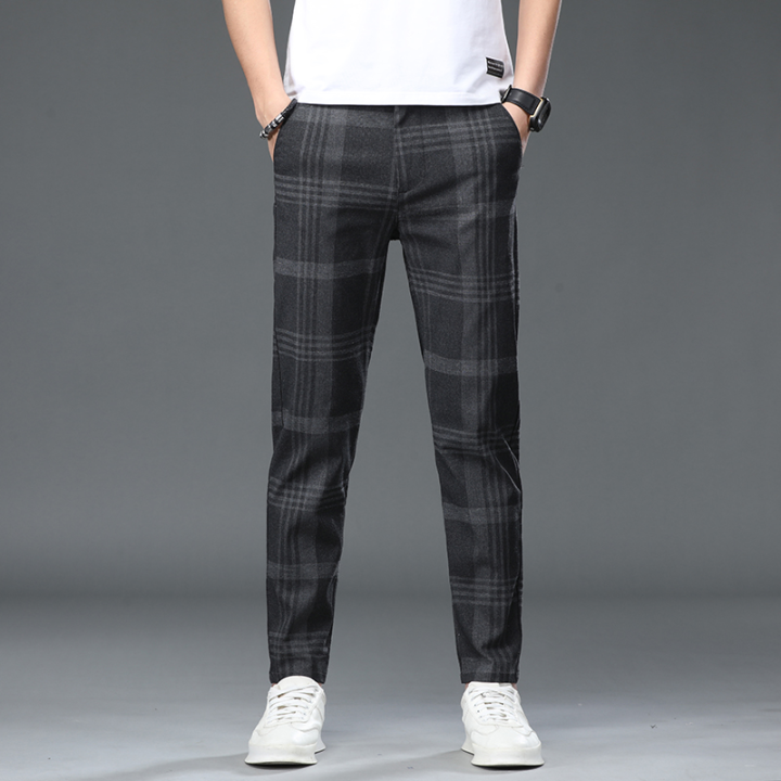 Mens Grey Plaid Pants | Gerardo Collection-hanic.com.vn