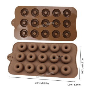 Khuôn bánh donut silicon làm bánh socola rau câu nướng bánh donut nhiều mẫu 6 / 8 / 18 ô hình tròn