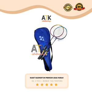 Raket Badminton Murah Premium Sepasang Isi 2 + Tas Raket Bulutangkis atk