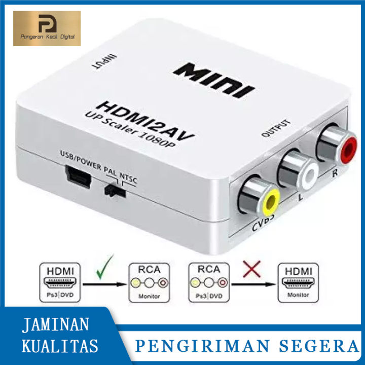 Newest Mini HDMI To RCA AV/CVBS Adapter Support HD 1080P Mini