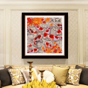 DIY Diamond Painting Full 9 ikan koi maple 60x60 cm D560