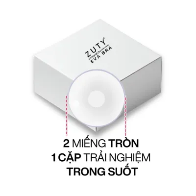 Miếng dán ngực silicon ZUTY EVA BRA – Hộp 5 cặp (Hoa & Tròn) – Size 6.5cm – Siêu mỏng – An toàn da