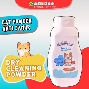 Bedak Kucing Anti Lepek Anti Ketombe Cat Super Powder Bulu Mengembang dan Harum Sepanjang Hari Aerizoo