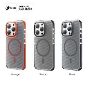 GKK Case Magsafe Carbon iPhone 11 12 13 14 15 16 17 PRO MAX Acrylic Case Anti Menguning