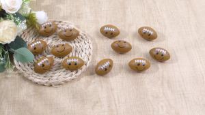 12 Pcs Face Stress Balls Sport Squeeze Balls: Stress Relief Balls Smile Foam Balls for School Office Carnival Reward Birthday Party Favors (Football)