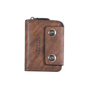 MUMU PU Leather Card Holder for Men Portable Large Capacity Mens Wallet Fashion Ultra-thin Coin Purse