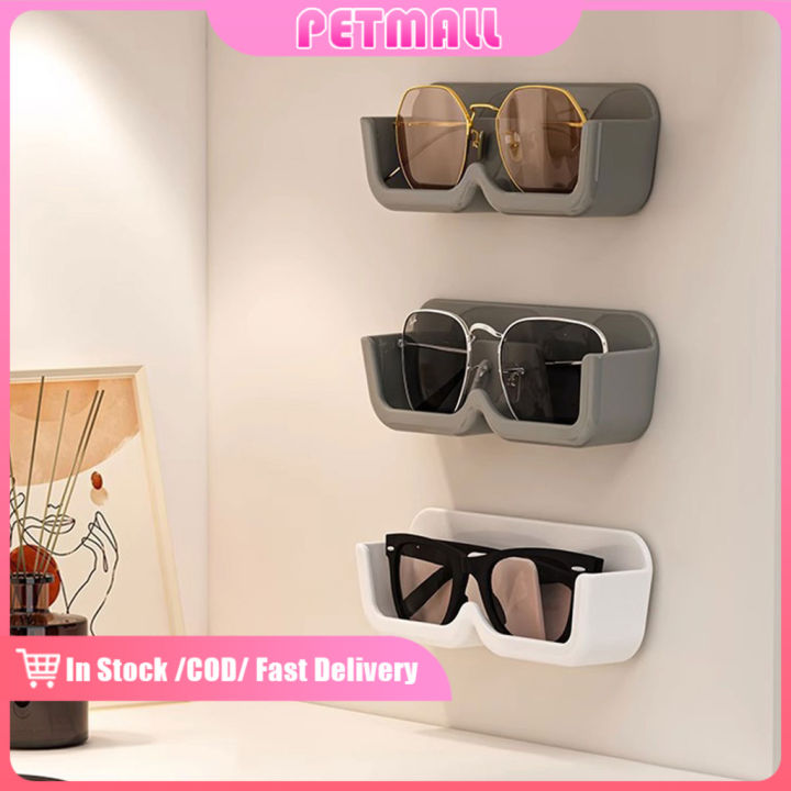 Wall Mounted Sunglasses Rack Organiser Punch-Free Glasses
