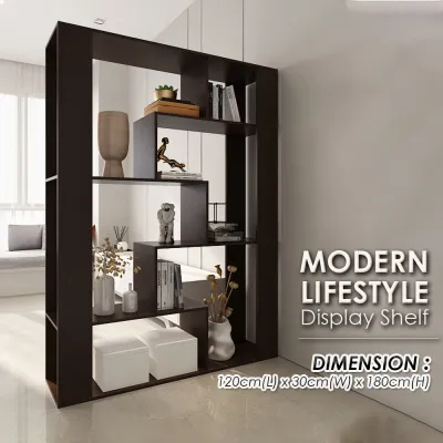 E-Morah HP050 Modern Lifestyle Display Shelf Bookcase Divider for Home Living Room Divider / Divider For Living Room / Living Room Display Cabinet / Bedroom Book Shelf / Book Shelf Cabinet Furniture Perabot Rumah Rak Hiasan