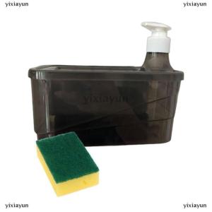 [COD] yixiayun 2-in-1 Liquid Soap Dispenser With Dishwashing Brush Hand Soap Dispenser Automatic Soap Dispenser And Scrubber Holder With Sponge