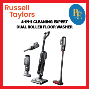 Russell Taylors Dual Roller Wet Dry Cordless Floor Washer 4-in-1 Vacuum Cleaner & Mop i4