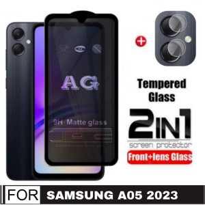 PAKET 2 INC 1 TEMPERED GLASS AG MATTE / KACA HITAM / ANTI MINYAK SAMSUNG GALAXY S23 FE 5G / A05 / A05S 2023 / A14 5G / A04 / A04E 2022 / XIAOMI POCO X5 PRO 5G / POCO F5